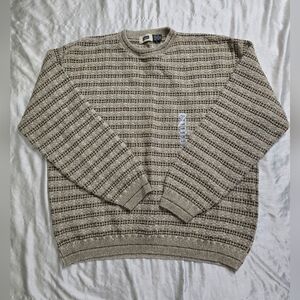 NWT Men's Haggar Cotton & Acrylic Blend Tan Beige Long Sleeve Sweater Size XXL